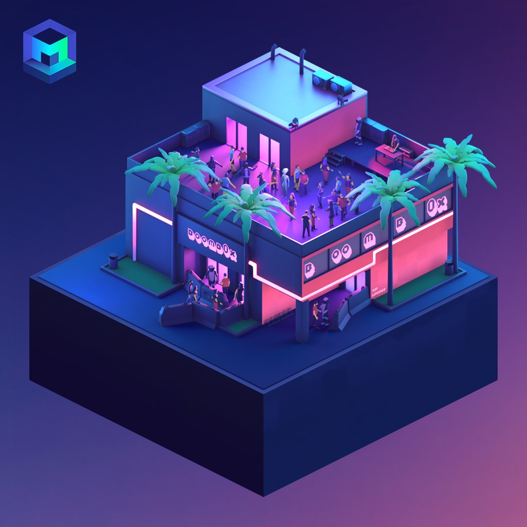 themetroverse's tweet photo. One crazy night at the Metroverse Boomb0x 💃 

Although bouncers are picky, you can be sure a chill attitude and a little bit of luck will land you an entry. What music should we play on the rooftop?

🔥 Tell us what you think and you could win a spot on the whitelist! 🔥 https://t.co/uxg5eMlILH
