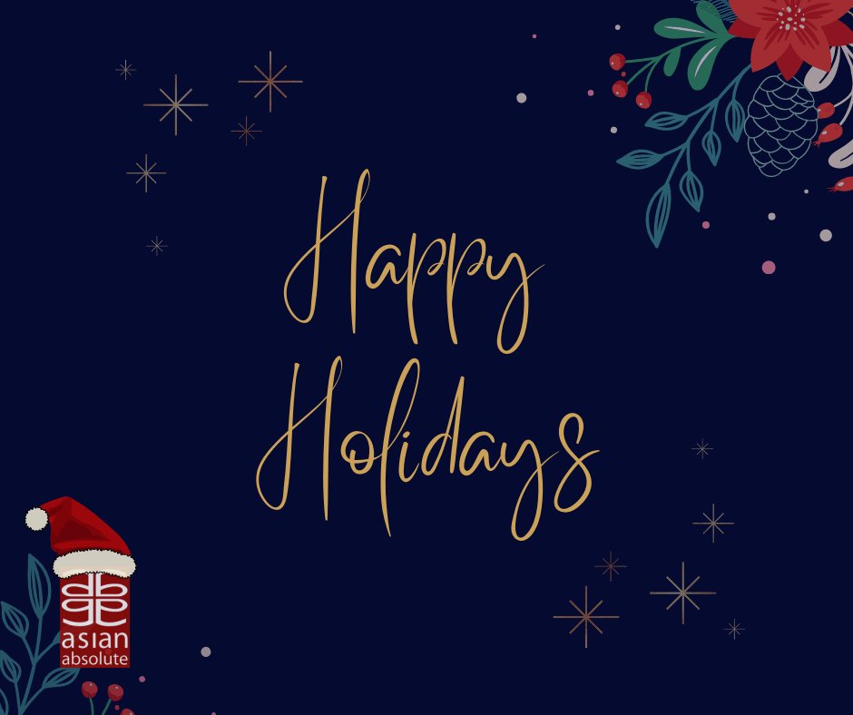 asianabsolute's tweet photo. 🎉🎄We at Asian Absolute wish you the best this Holiday Season!

#holidayseason2021 #happyholidays #holidaycheer https://t.co/tKc4fIN020
