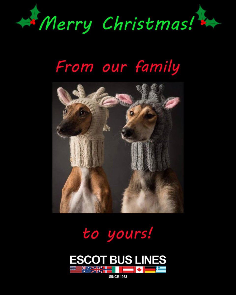 escotbuslines's tweet photo. The holidays are all about sharing time with your loved ones, and being thankful.  We are thankful for you, and look forward to serving you in 2022.  Merry Christmas from the Escot family. https://t.co/I4mMTj4vNl