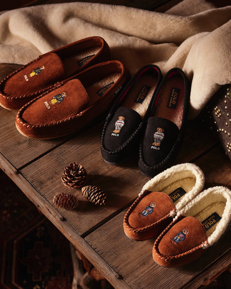 Ralph lauren teddy bear slippers deals