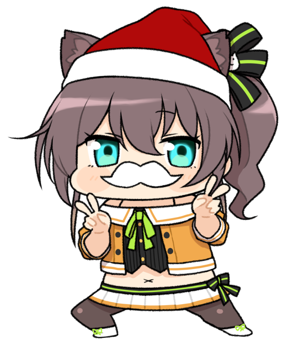 クリスマス気分のイラストが無かった 