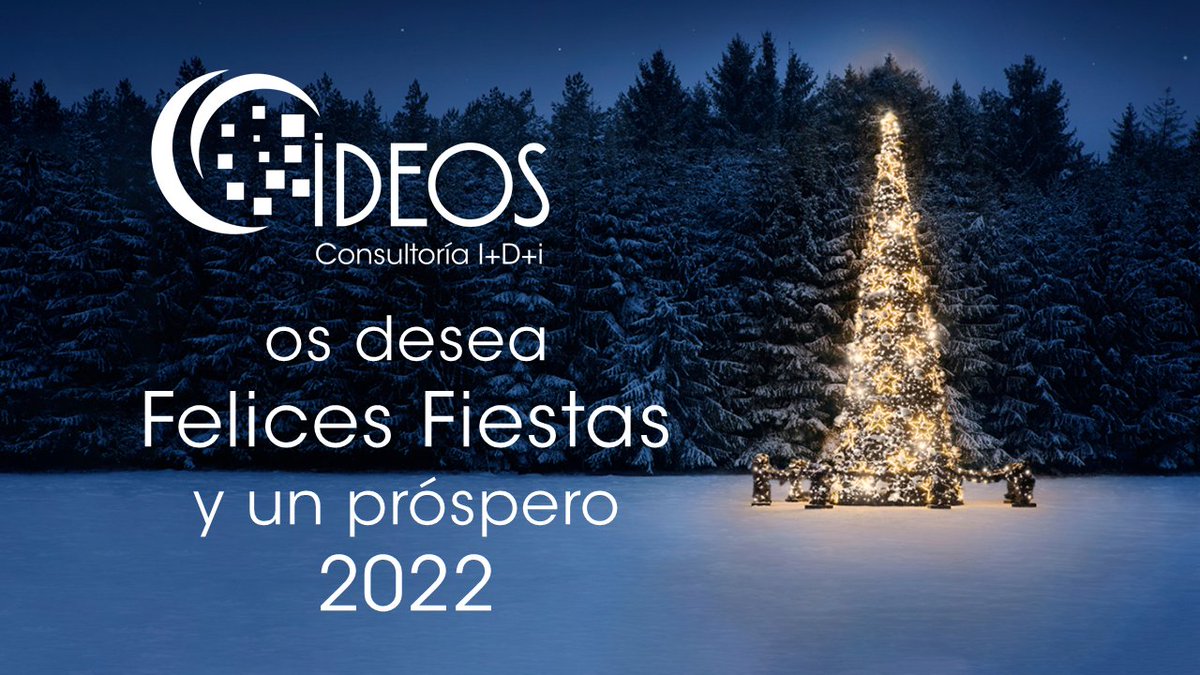 IDEOSconsultora's tweet photo. Desde @IDEOSconsultora  os deseamos Felices Fiestas, y que en el 2022 tengáis todos muchos éxitos, alegrías y salud!!
#navidad #felicesfiestas #consultoría #investigacion #desarrollo #innovacion #2022 #exito #AnoNuevo https://t.co/PGDZ42KJ6r
