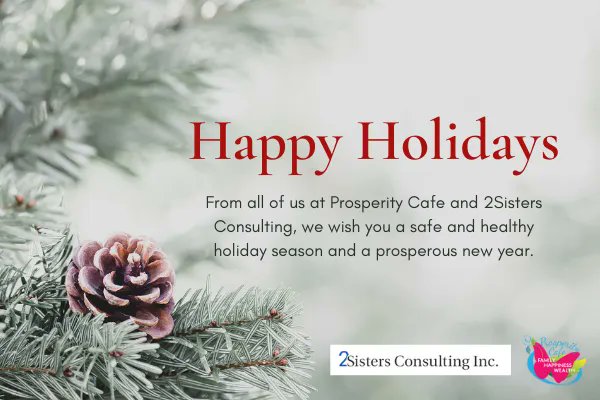 2SistersConsult's tweet photo. I hope you will have an opportunity to spend time with your loved ones this holiday season. I wish you a healthy, happy holiday filled with love, and may the new year bring you peace, hope and prosperity. https://t.co/wCZFLJYtYC