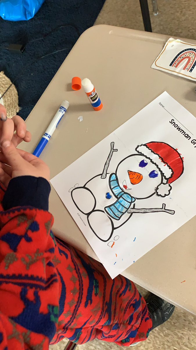 JReefTeach's tweet photo. Snowpeople Glyphs #math #reading #ces #carney #bcps https://t.co/XktkEcnhEZ