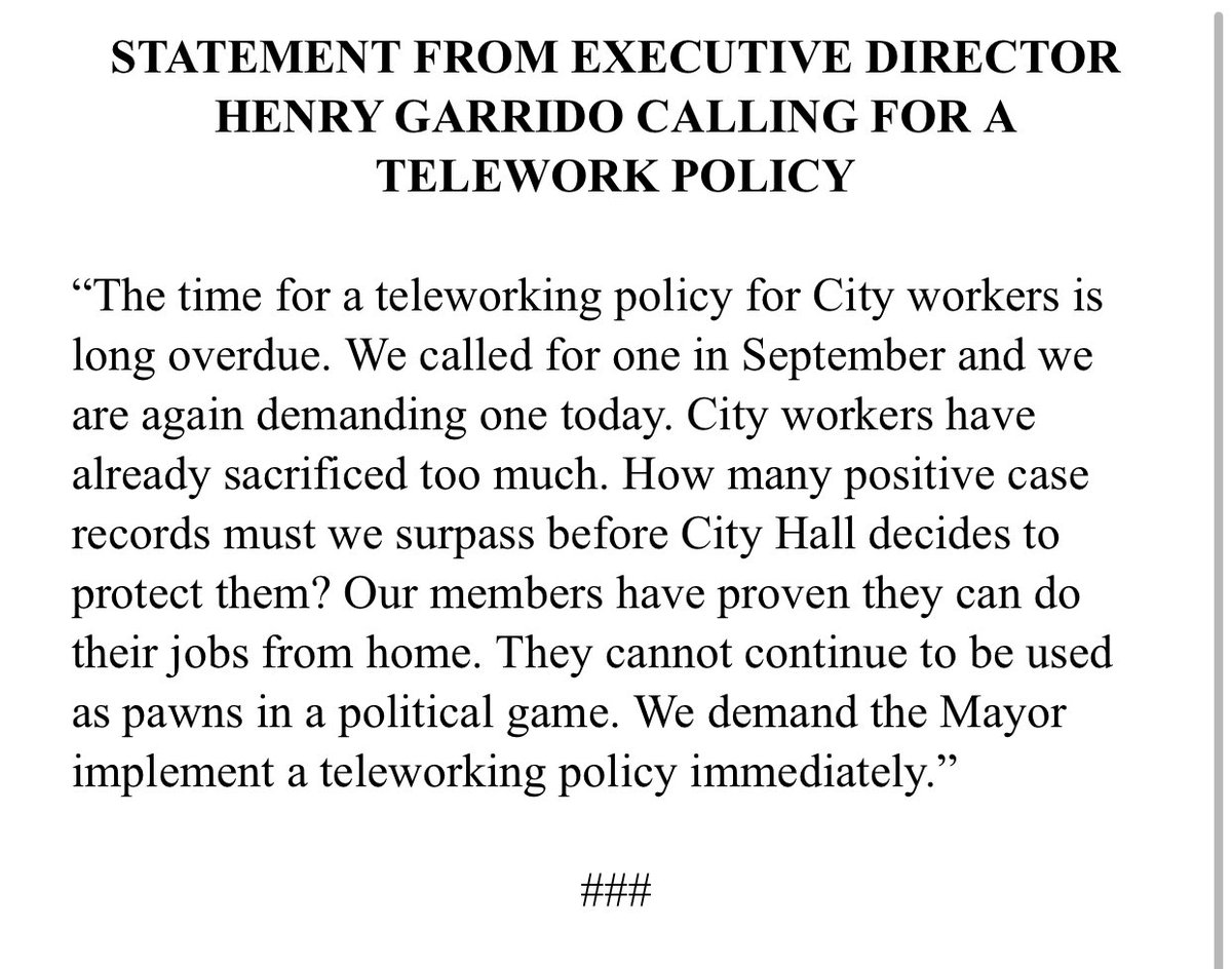 emilyngo's tweet photo. .⁦@DistCouncil37⁩ wants a teleworking policy for city workers immediately https://t.co/VcGyhwPvfc