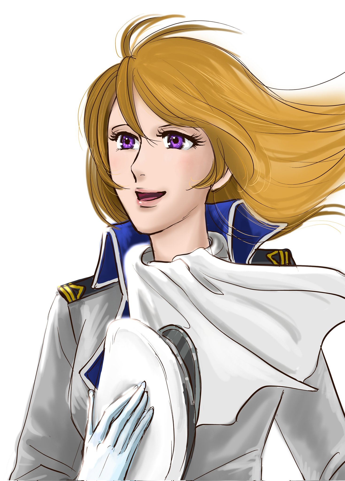 12時間限定出品・【片励会】コミケ用色紙「宇宙戦艦ヤマト/ 森雪・艦長服