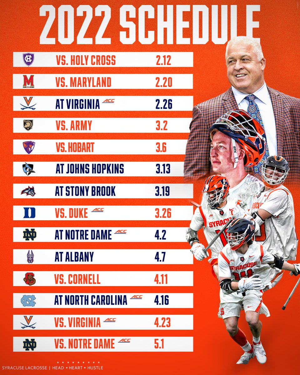 Our gift to you - the 2022 Syracuse lacrosse schedule.

Details: cuse.com/news/2021/12/2…

🎟️ - am.ticketmaster.com/syracuse/22lac…
🗓️ - cuse.com/sports/mens-la…