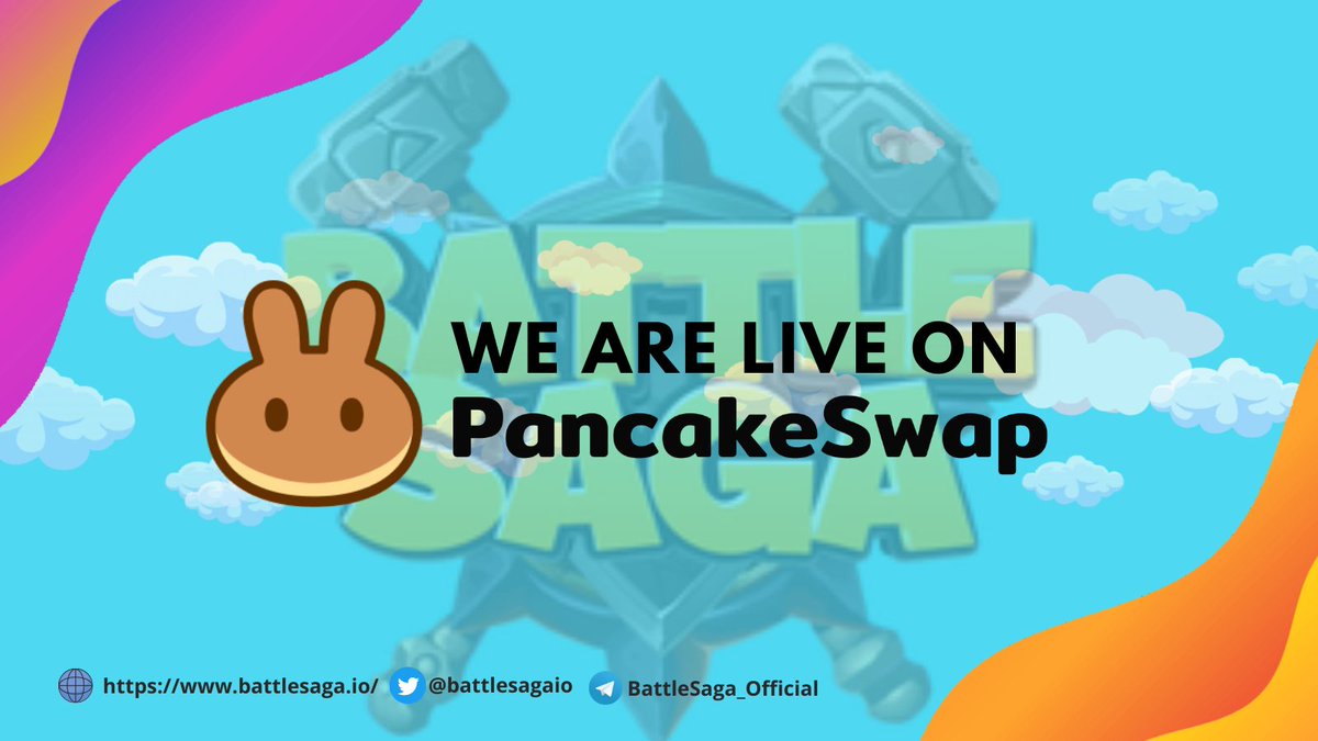 BattleSagaio's tweet photo. 🚨We are now Live on PancakeSwap🚨

Here we go folks, its the moment we've all been waiting for‼️
Battle Saga's is now live on PancakeSwap🔥🔥 https://t.co/HzXiTR8bRd
