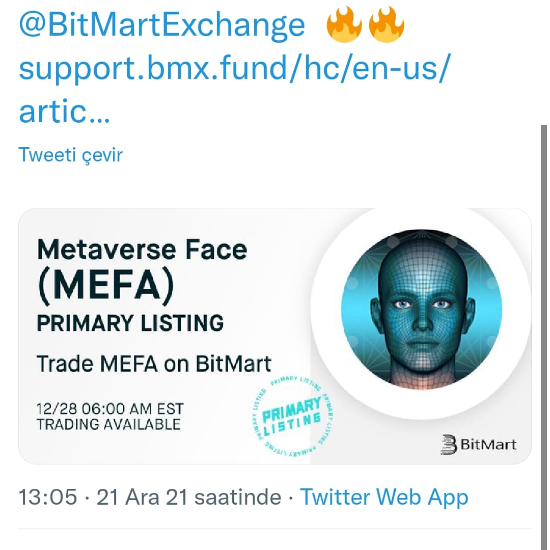 BscgoldT's tweet photo. @coinfinansi @YusufAlemdars #MetaVerseFace  #metaverseface #MEFA #MefaCoin #Metaverse hocam bunu unuttunuz https://t.co/N7di3L6SZp