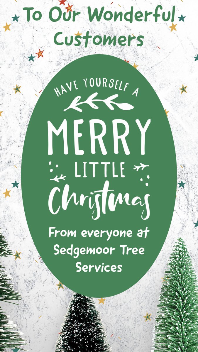 SedgemoorTree's tweet photo. To all our wonderful customers, Merry Christmas from everyone at Sedgemoor Tree Services. https://t.co/mqTXkz7F8I