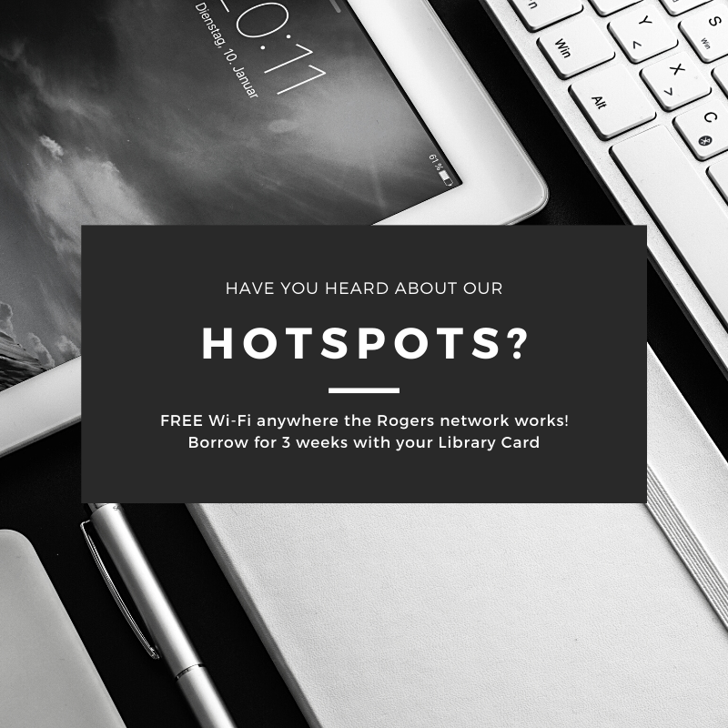 SpringwaterLib's tweet image. Did you know you can now check out "the internet" from the library?!
We offer mobile hotspots enabling internet service that will work anywhere a Rogers cellular network is available!
They are super popular so place a hold today