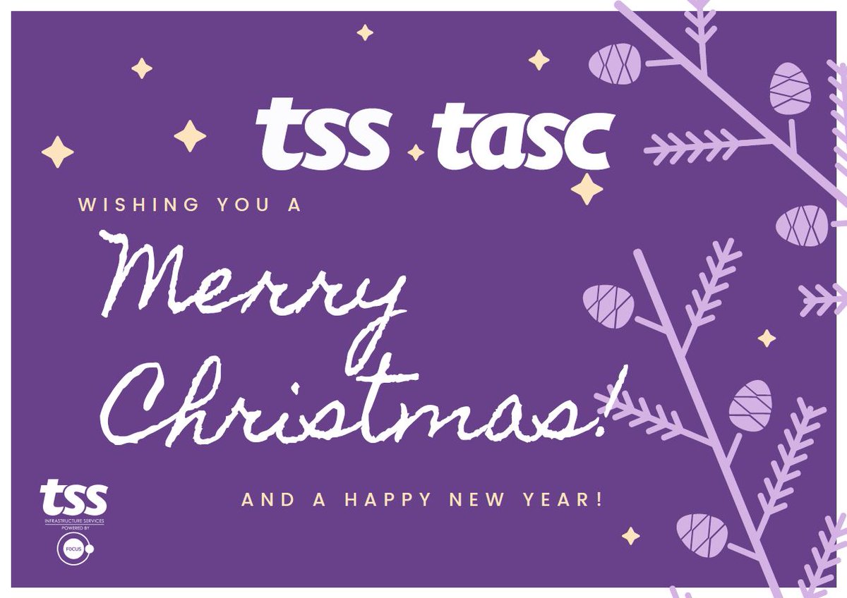 TASC_training's tweet photo. Merry Christmas and a Happy New Year from all at TSS &amp; TASC! https://t.co/FvPbyOGuEt