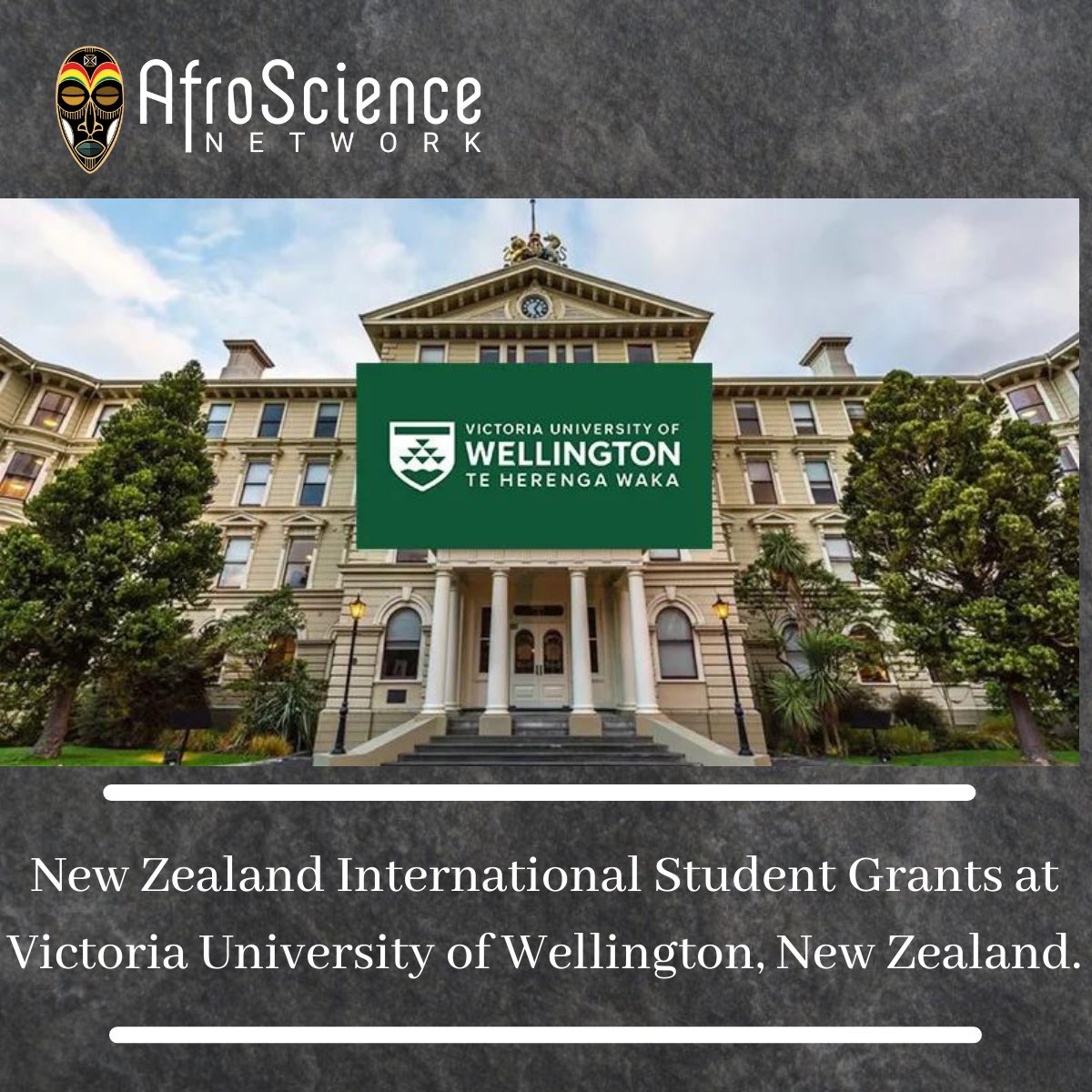 Afroscience1's tweet photo. Victoria University of Wellington  is one of the world’s biggest civic universities with proud academic excellence. 
Learn more 

https://t.co/aDleoDgbtS

 #students #university #scholarshipopportunities #africa #afroscience https://t.co/UU7ZNvoCDS