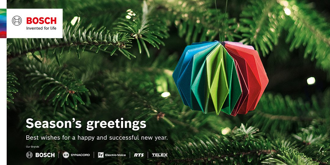 Season's greetings from Electro-Voice and all our sibling brands at Bosch🎄

We would like to take this opportunity to thank our community for your support in 2021, you are all incredible 🙏 

Eat, drink and be merry! We'll see you in 2022.