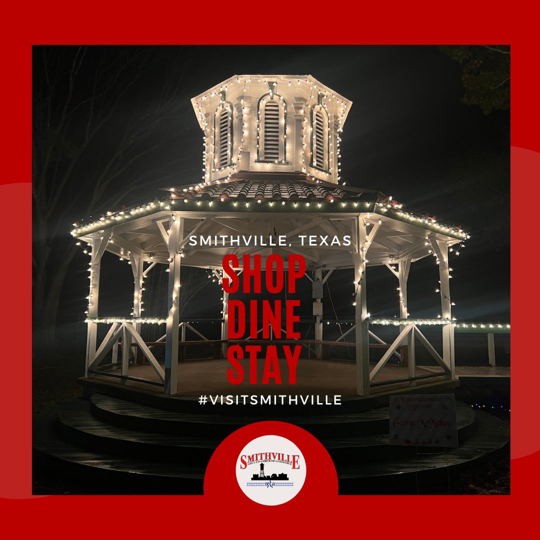 Smithville_tx's tweet photo. Spend quality time with the family this holiday season in Smithville, Texas.  Enjoy our many shops and restaurants for breakfast, lunch, and dinner then head out to enjoy the lights on Main Street and throughout our community.

#SmithvilleTx #ShopDineDrink #HolidayLights https://t.co/6TUXGy5u5o