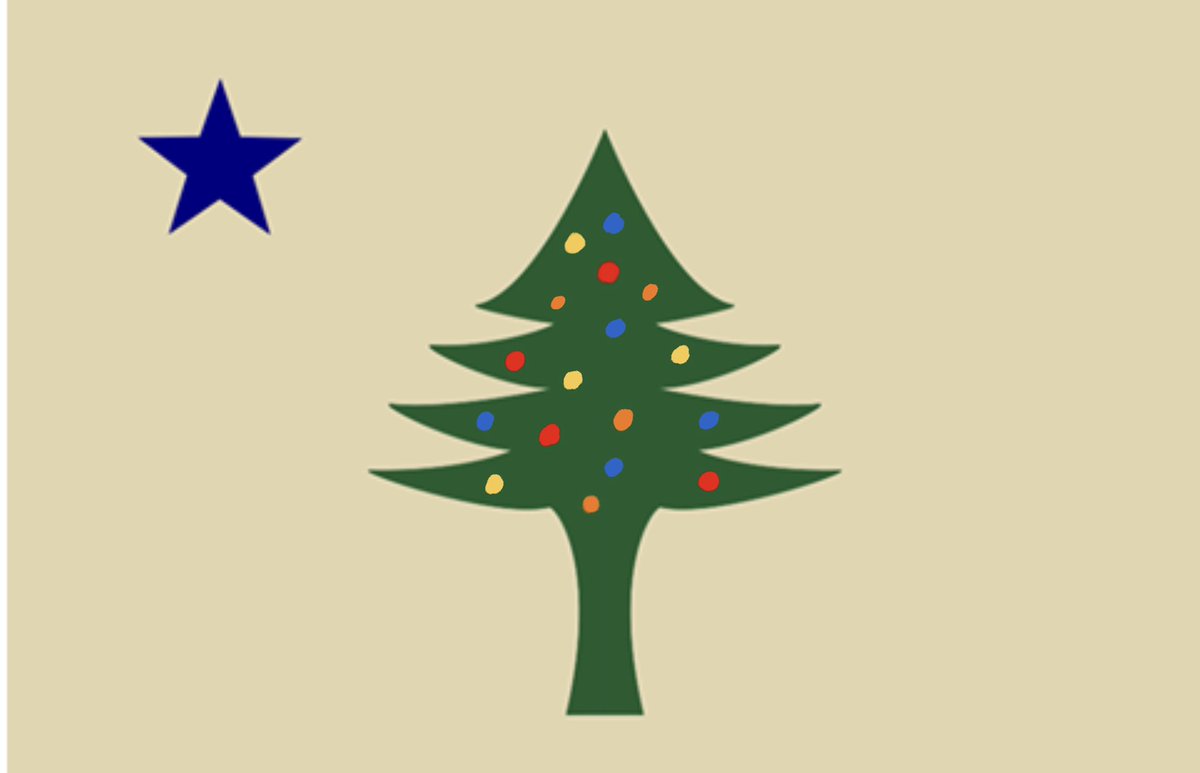 1901MaineFlag's tweet photo. Happy Holidays from Maine! #OriginalMaineFlag #maine #vacationland #thewaylifeshouldbe https://t.co/uhSOkBXTu9
