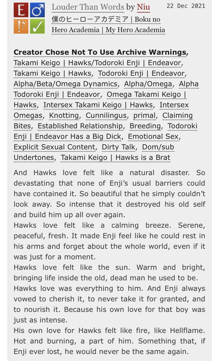 niu_tdbk's tweet photo. This is my gift for Mishami, for the @Enhosecretsanta
I hope they like it!
#endhawk ABO. Explicit. Read the tags!
https://t.co/Ux7U1Uh3Bh https://t.co/ylN4TXUn1t