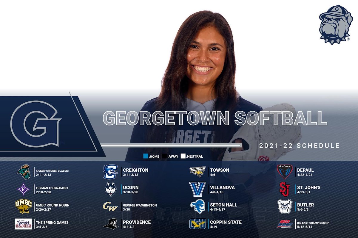 Check out the Georgetown Softball Schedule for the 2021-22 season ‼️💪

#HOYASAXA