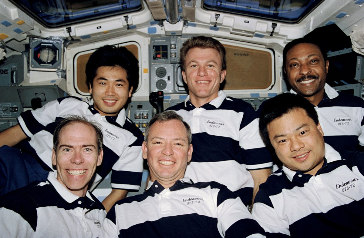 SpaceAboveUs's tweet photo. New episode! On STS-72 we're going to deploy one spacecraft but retrieve two! We'll also test out some new EVA techniques, bid farewell to a frequent flyer, and spin Koichi Wakata around until he stops smiling. https://t.co/iuKRpnthrV #STS72 1/5 https://t.co/KyTxDKVwwH