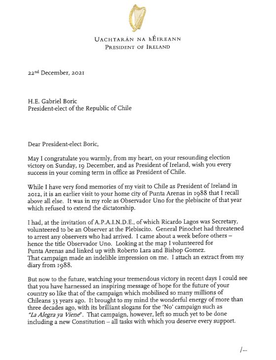 Embajada de Irlanda en Chile, Perú y Ecuador tweet media