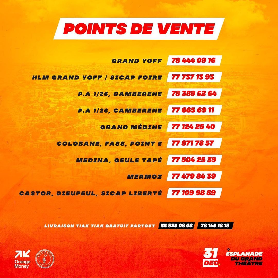 MtickSn's tweet photo. Billetterie Ouverte

🎫 PV : 3000
🎫 JJ : 5000
🎫 VIP : 10000
🎫 PRESTIGE : 50000

📞 : 78462 30 78
.
.
.
@sambapeuzzi
@ReptyleM
@reptylemusic
@driss_s
@bizonreptyle
.
.

#show #rap #hiphop #galsen #galsen221 #dakar #sénégal #senegal_boy_show https://t.co/xEbzouZp4N