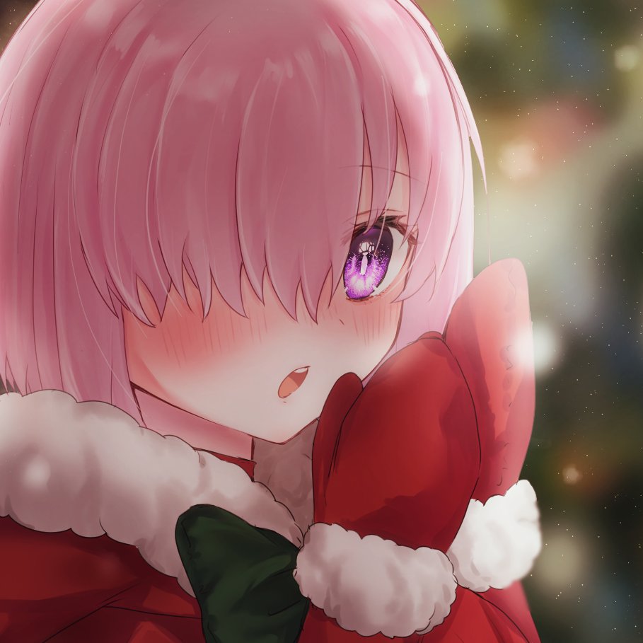 マシュ・キリエライト(Fate) 「サンタマシュと待ち合わせ🎅 #FGO 」|はるかっぱのイラスト