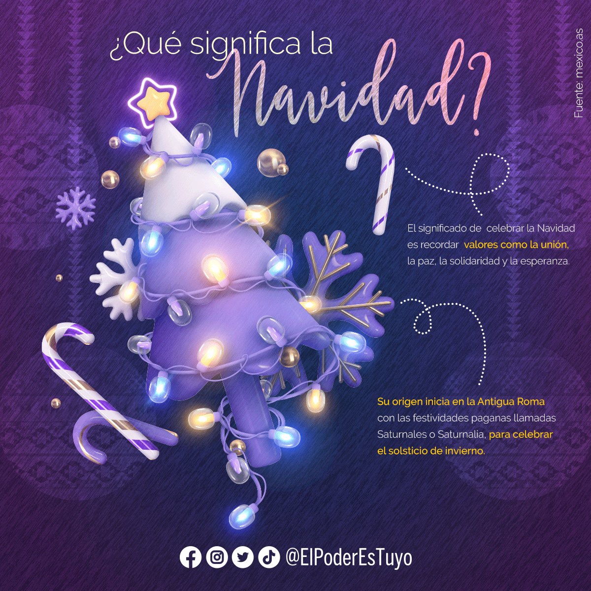 ¿Para ti, qué más significa la navidad? 🥶😍👩‍👩‍👧‍👦                                
 Desde El Poder Es Tuyo les deseamos felices fiestas