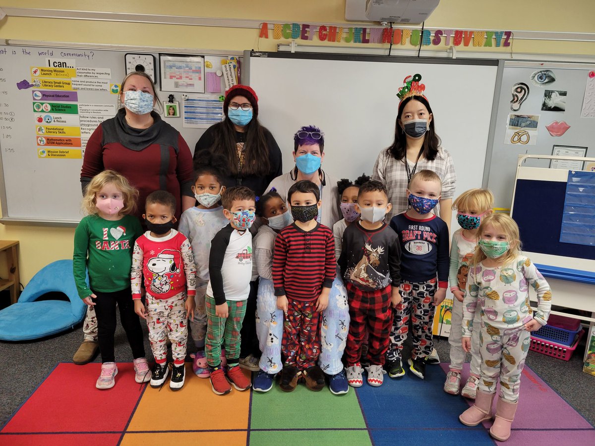 FerndaleEarlyEd's tweet photo. Warm holiday wishes ~ 
#PajamaDay https://t.co/OPOMKxLih3