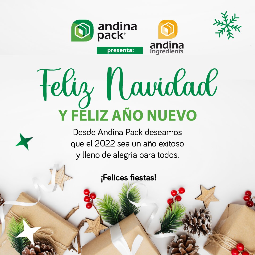 CorferiasBogota's tweet photo. #AndinaPack te desea que los logros de este año se reflejen en el éxito de los años venideros. ¡Feliz Navidad y felices fiestas! https://t.co/xUGfyJwMm3
