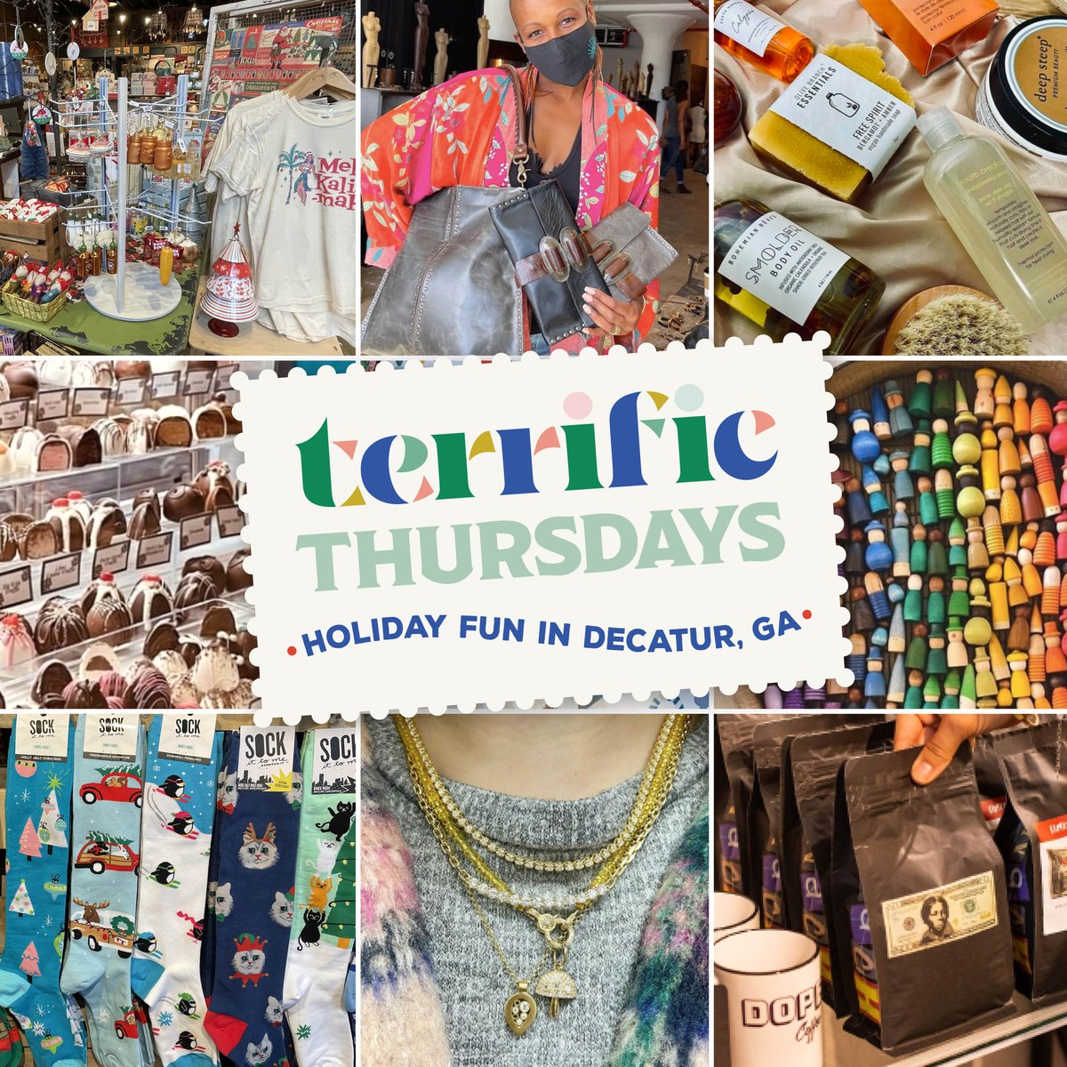 In a frenzy looking for last-minute gifts? Turn your “Desperation Thursday” into a joyful holiday jaunt! Today's Terrific Thursday in #DecaturGA and  you’ll find deals and discounts all around town.

#holidaysindecatur