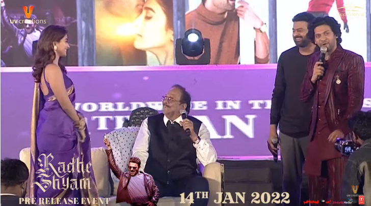 UV_Creations's tweet photo. A perfect Eye feast for fans 🔥 to have the Rebel Star's 🌟on the Stage of #RadheShyam 💥 Pre-Release Event!

🔗 https://t.co/TK2hRxM0vb

#RadheShyamPrereleaseEvent
#Prabhas @hegdepooja @director_radhaa @TSeries @UV_Creations @GopiKrishnaMvs @AAFilmsIndia https://t.co/8YwZvYNN6Z