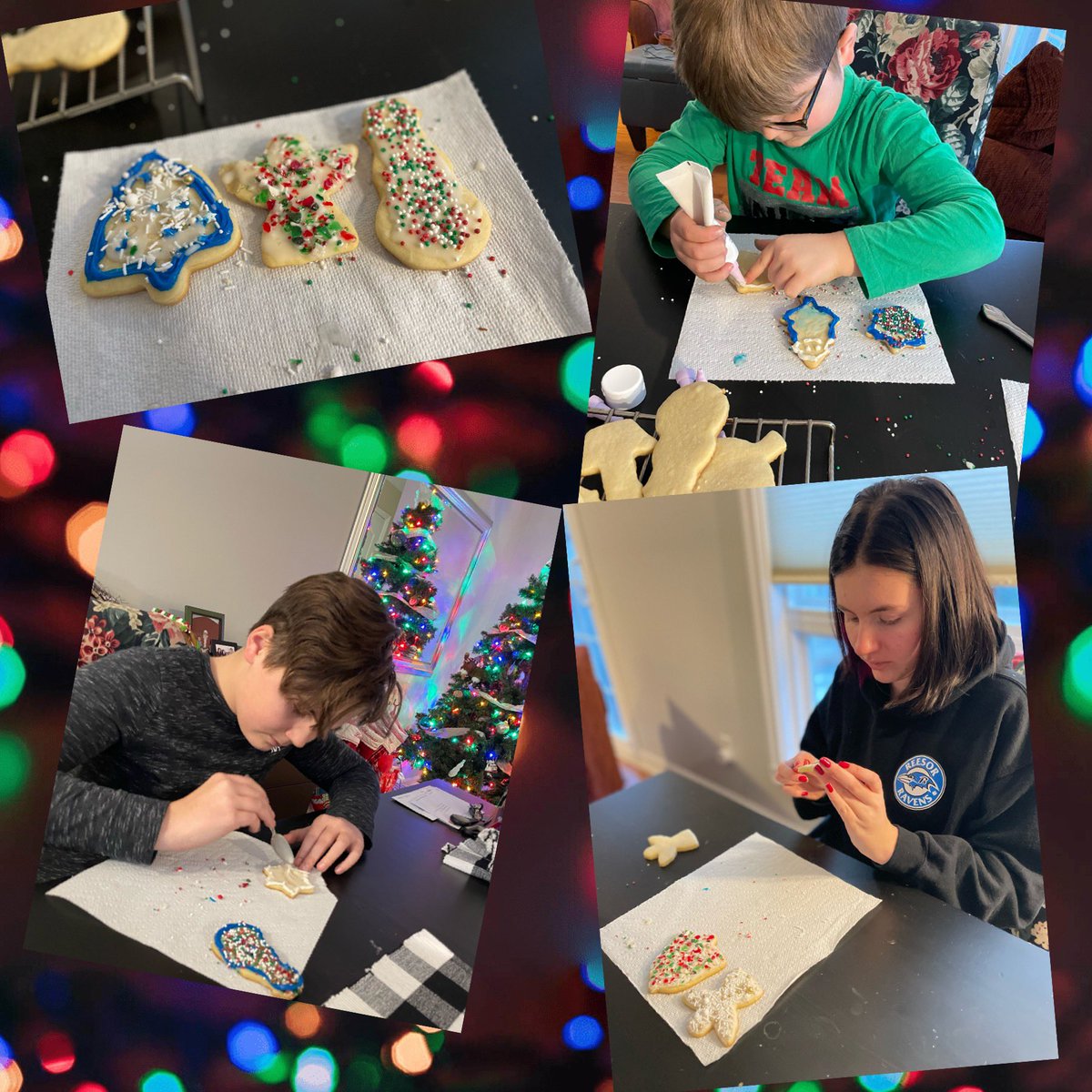 lisamwake's tweet photo. It’s getting pretty festive around here with some family holiday cookie decorating yesterday 🎄🍪🎅🏻 @CBCookingClub_ 

What are your favourite holiday baking recipes? #Christmas #HolidayCookies https://t.co/w1Qts5rty0