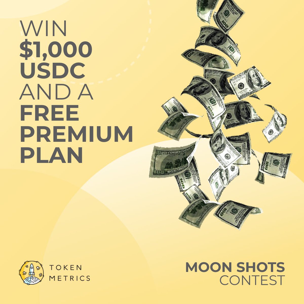 tokenmetricsinc's tweet photo. As promised in our 12 Days of Token Metrics Cheer, here's another banger. 💣

Presenting you the Moon Shots contest. Your chance to win $1,000 USDC and a free Premium Plan on Token Metrics. 💯

All you have to do is pick the #crypto you think will perform the best. Rules below👇 https://t.co/C5ctWsKzjY