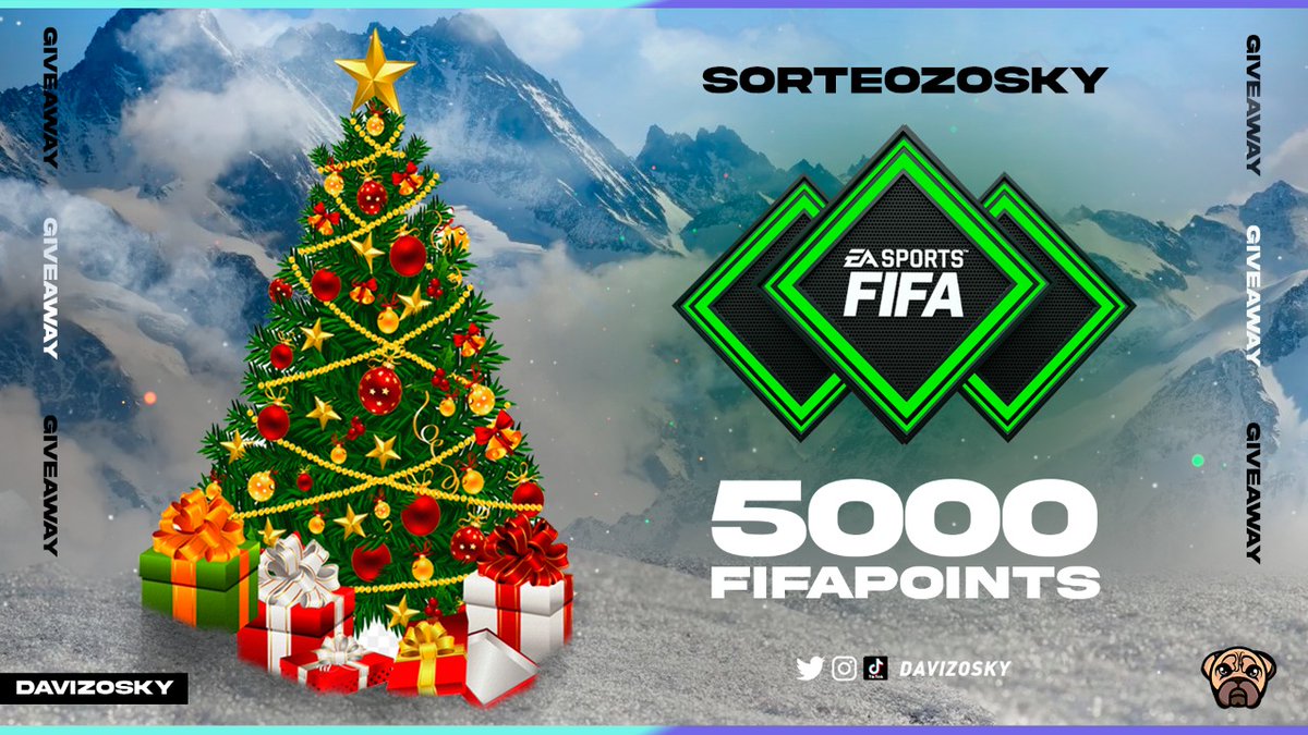 Davizosky's tweet image. 🎁 SORTEO 5.000 FIFA POINTS o 50€

Gracias a vuestro apoyo incondicional durante todo el año he decidido traer este sorteazo con requisitos muy sencillos para participar:

👉 Sígueme en Twitter
👉 🔄 y ❤️ a la publicación

El ganador será anunciado el 06/01/22. ¡SUERTE! 🍀