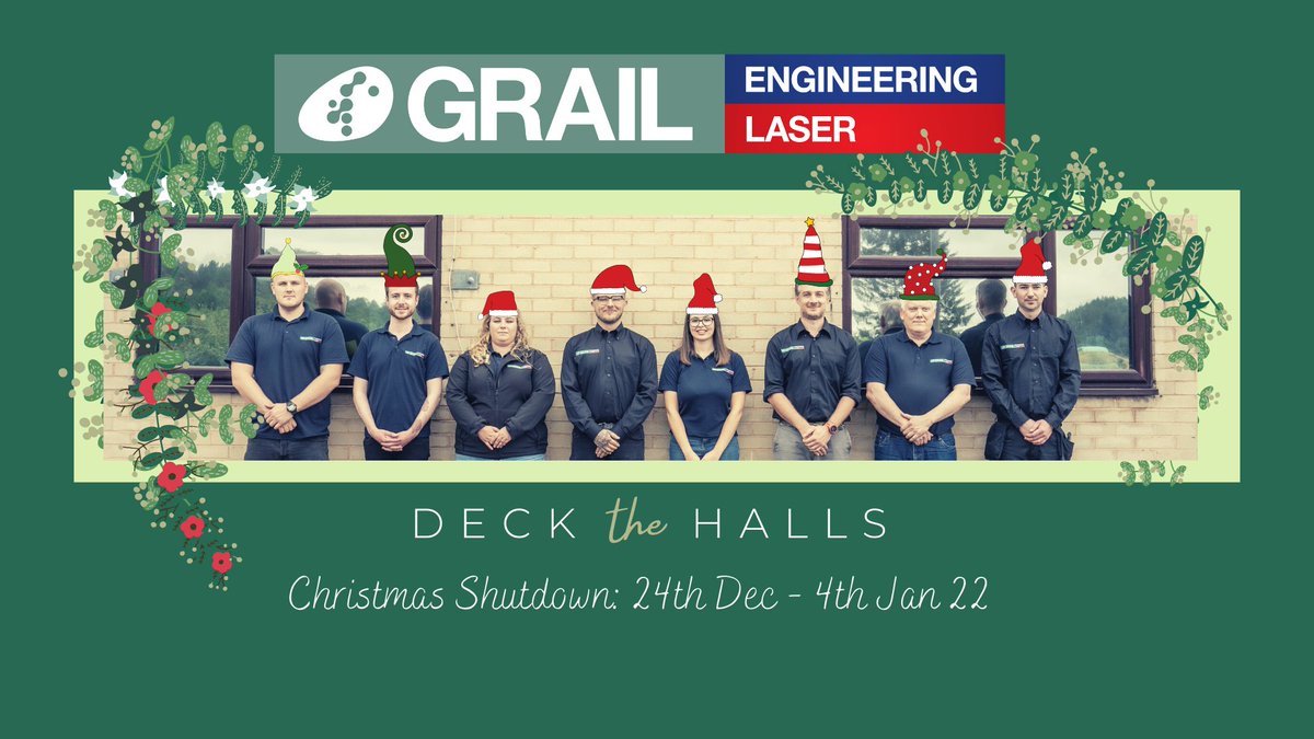 We would like to wish everyone a Merry Christmas and a Happy new Year from all at Grail Engineering &amp; Laser. 

Thank you for all of your support over the last 12 Months. 🎄