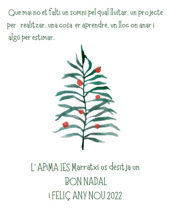 apimaIMarratxi's tweet photo. Bon Nadal!
#apimaiesmarratxi
#Apima
#elcentrequevolem
#Nadal
#Navidad https://t.co/YWlr8wBHMa
