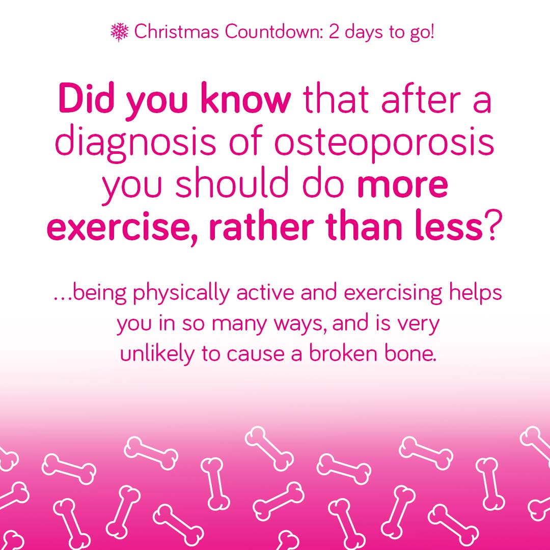 RoyalOsteoSoc's tweet photo. Exercise isn't exactly at the forefront of our minds at this time of year... There are exercises that alleviate the pain of a spinal fracture. View the videos in a playlist here: https://t.co/4QigpE3YN4 #osteoporosis #spinalfractures https://t.co/Jimv1MBbqB