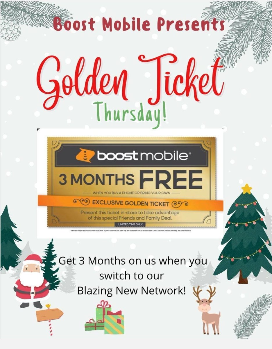 Stop by your local Boost store and get 3 months FREE for switching. #holidayseason #HolidaySavings #boostmobile