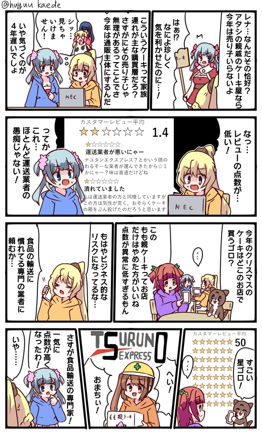 かもれと学ぶ「ツルノエクスプレス」食品の輸送に慣れてる専門の業者を描きました。ってかナユタンエクスプレスのレビューってさ、普通製品のレビュー書くやつだよね…物流のレビューはわりと荒らしだぞ!?
三人ともお誕生日おめでとう
 #秋野かえで生誕祭 
 #水波レナ生誕祭 
 #十咎ももこ生誕祭 