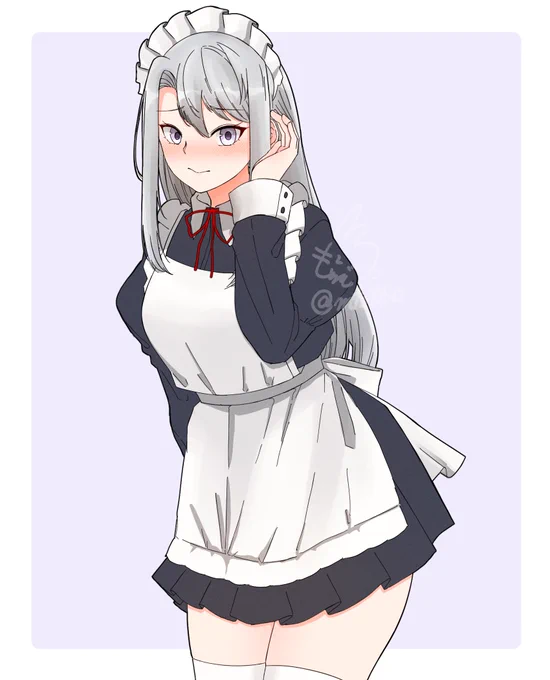 メイド狭霧かわいい
#艦これ版深夜の真剣お絵描き60分一本勝負
#艦これ版真剣お絵描き60分一本勝負_20211223 
