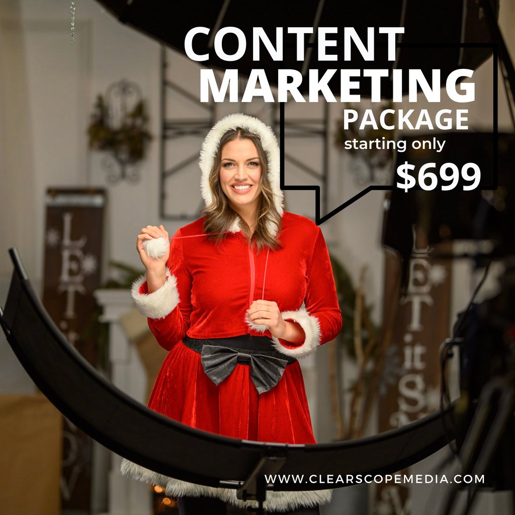 ClearScopeMedia's tweet photo. The New Year is just around the corner and we all need to start planning to service New Year resolutions, Tax returns and even Valentines Day specials. Get in front of the years upcoming events. Content Marketing Packages starting at only $699.  Message us for more info. https://t.co/j7btrsJhMG