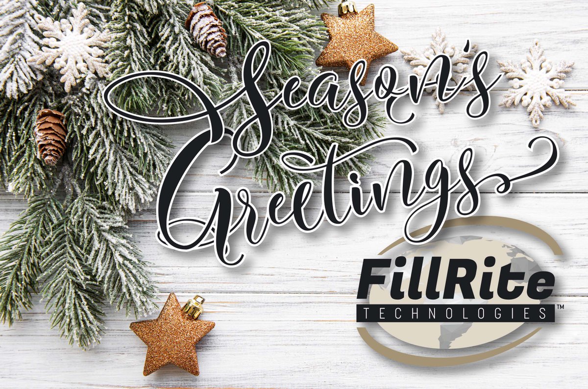 FillriteTech's tweet photo. FillRite Technologies will be closed December 24th and December 31st. We hope you all have a safe and wonderful holiday with family and friends! https://t.co/p2Z8ScOBGA