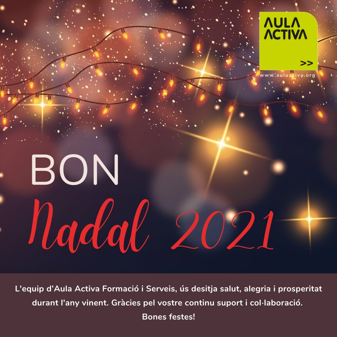 aula_activa's tweet photo. 🎅🎄Aula Activa us desitja Bon Nadal 2021🎄🎅 https://t.co/5fa6fajaQH