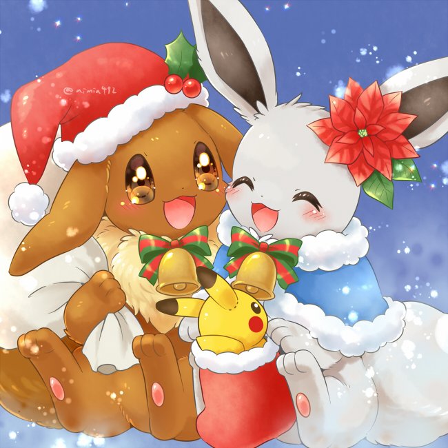 クリスマスイブだしクリスマスイーブイ描こうぜ のtwitterイラスト作品 人気順