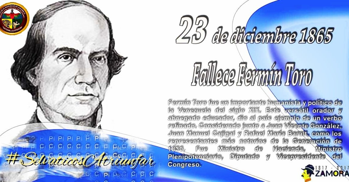 53Brinfs's tweet photo. 📣 #Efemerides •| Tal día como hoy 23 de Diciembre de 1865 muere Fermín Toro importante humanista y político de la Venezuela del siglo XIX. |•
#SelvaticosAtriunfar https://t.co/UfT9rE5I2H