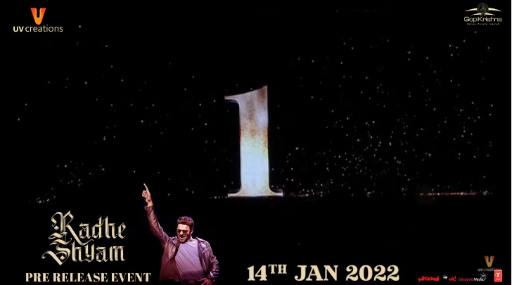 UV_Creations's tweet photo. 3... 2... 1 🔥 The Trailer of #RadheShyam has been launched by the fans💥 at the Pre-Release Event!

🔗 https://t.co/TK2hRxM0vb

#RadheShyamPrereleaseEvent
#Prabhas @hegdepooja @director_radhaa @TSeries @UV_Creations @GopiKrishnaMvs @AAFilmsIndia https://t.co/sRH29B88Zl