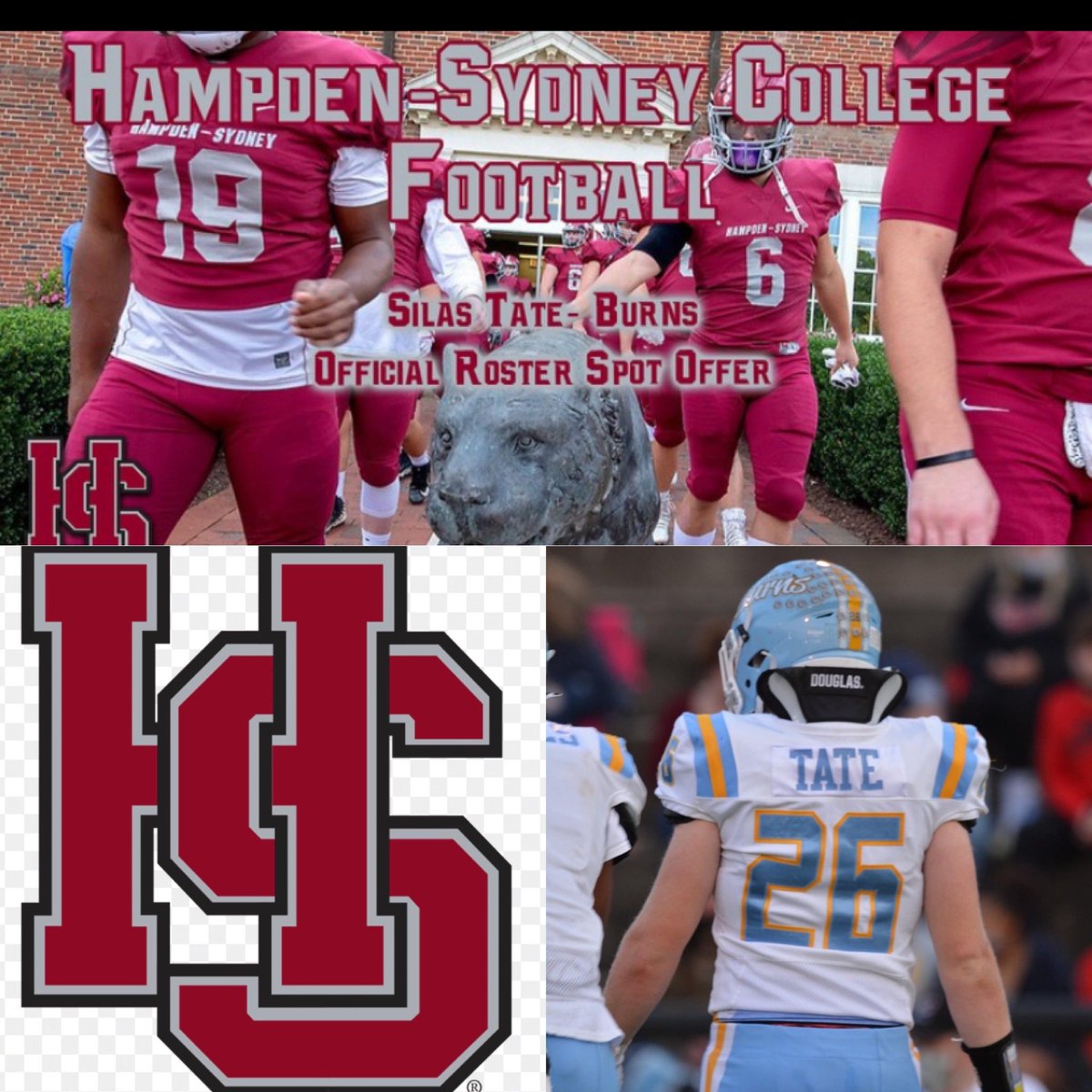 Extremely honored and blessed to receive an official offer from Hampden-Sydney College. God is good!🙏 <a href="/HSC__FOOTBALL/">H-SC Football</a> <a href="/burns_football/">Burns Football Recruiting</a> <a href="/DevineDomino/">David Devine</a> <a href="/BelwoodBraves/">Team Beaver</a>