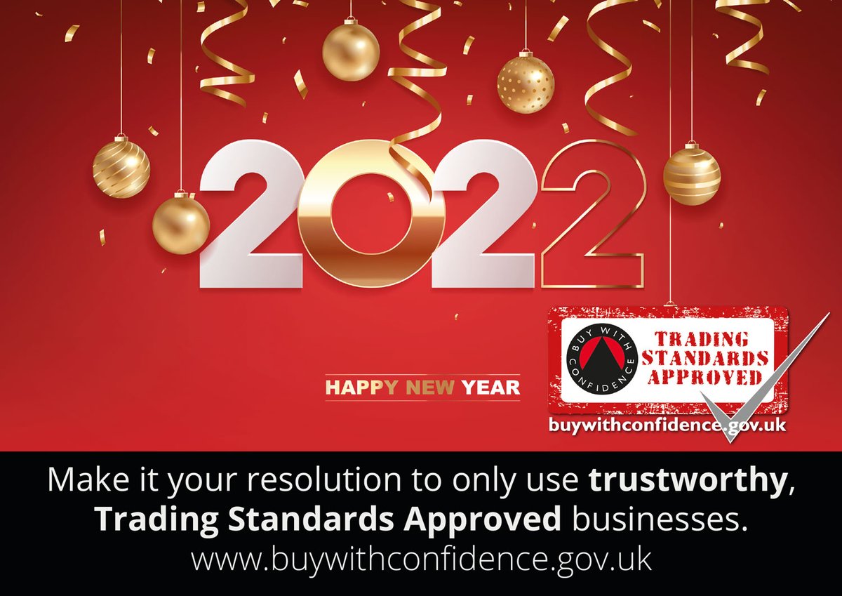 Buy With Confidence (@bwcconnect) on Twitter photo Make it your New Year's resolution to only use trustworthy, <a href="/BWCconnect/">Buy With Confidence</a> #TradingStandardsApproved businesses
bit.ly/2XWvcbz Make it your New Year's resolution to only use trustworthy, <a href="/BWCconnect/">Buy With Confidence</a> #TradingStandardsApproved businesses
bit.ly/2XWvcbz