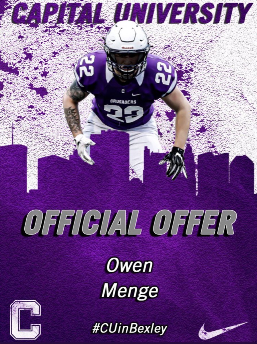 owen_menge's tweet photo. I am happy to announce I have received an offer to Capital University.
@cap_athletics @JoeNemith3 https://t.co/ExqcFl2L2A