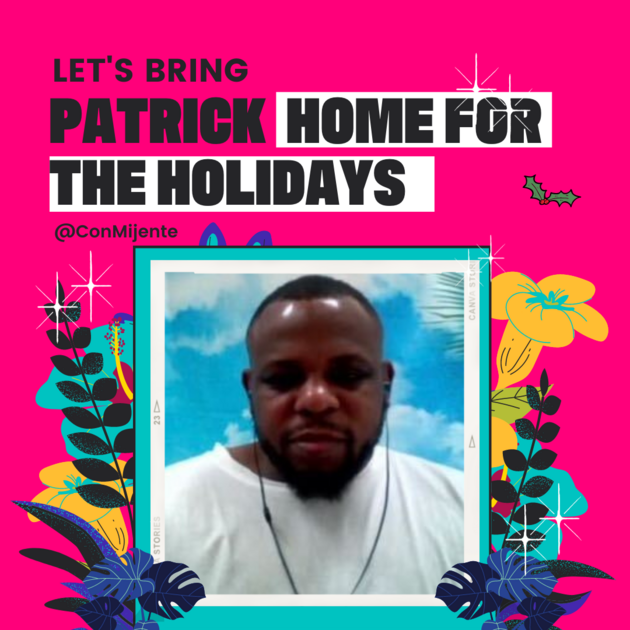 ConMijente's tweet photo. There is still time to reunite families for the holidays.
➡️ Patrick has been in ICE detention for two years and has faced retaliation from ICE. He deserves to be #HomeForTheHolidays!
Sign this to automatically send an email demanding ICE #FreePatrickJ https://t.co/kUT8z6eQHS https://t.co/k6hQ58Pkno